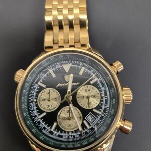 Gold and Green Watch